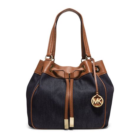 michael kors purses uk navy|Michael Kors blue denim purse.